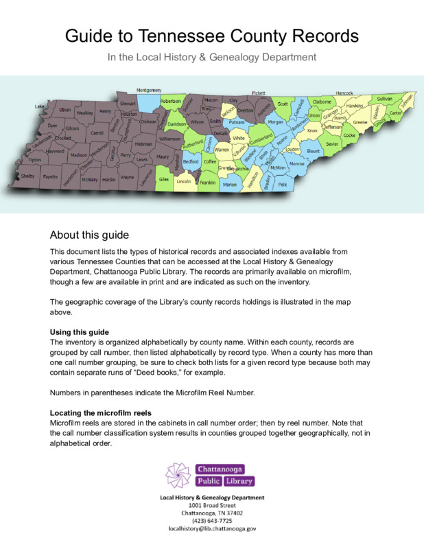 Tennessee County Records Guide